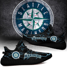 Load image into Gallery viewer, Seattle Mariners MLB Like Yeezy Shoes Lightning Black Edition Gift For Fans T0811-V08-7