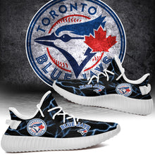 Load image into Gallery viewer, Toronto Blue Jays NHL Like Yeezy Shoes Lightning Black Edition Gift For Fans T0811-V08-3