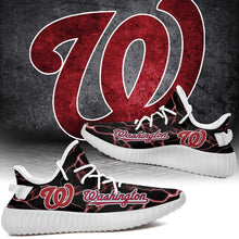 Load image into Gallery viewer, Washington Nationals NHL Like Yeezy Shoes Lightning Black Edition Gift For Fans T0811-V08-2