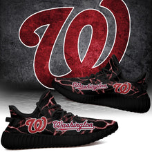 Load image into Gallery viewer, Washington Nationals NHL Like Yeezy Shoes Lightning Black Edition Gift For Fans T0811-V08-2