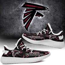 Load image into Gallery viewer, Atlanta Falcons NFL Like Yeezy Shoes Lightning Black Edition Gift For Fans T0811-V08-31