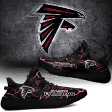 Load image into Gallery viewer, Atlanta Falcons NFL Like Yeezy Shoes Lightning Black Edition Gift For Fans T0811-V08-31