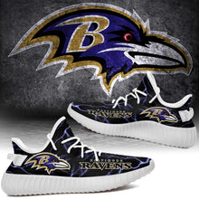 Load image into Gallery viewer, Baltimore Ravens NFL Like Yeezy Shoes Lightning Black Edition Gift For Fans T0811-V08-30