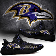 Load image into Gallery viewer, Baltimore Ravens NFL Like Yeezy Shoes Lightning Black Edition Gift For Fans T0811-V08-30