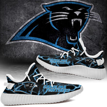 Load image into Gallery viewer, Carolina Panthers NFL Like Yeezy Shoes Lightning Black Edition Gift For Fans T0811-V08-28