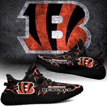 Load image into Gallery viewer, Cincinnati Bengals NFL Like Yeezy Shoes Lightning Black Edition Gift For Fans T0811-V08-26