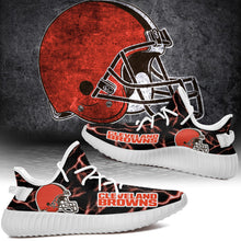 Load image into Gallery viewer, Cleveland Browns NFL Like Yeezy Shoes Lightning Black Edition Gift For Fans T0811-V08-25