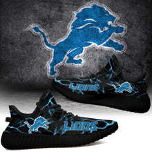 Load image into Gallery viewer, Detroit Lions NFL Like Yeezy Shoes Lightning Black Edition Gift For Fans T0811-V08-23