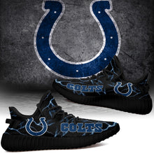 Load image into Gallery viewer, Indianapolis Colts NFL Like Yeezy Shoes Lightning Black Edition Gift For Fans T0811-V08-20