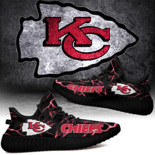 Load image into Gallery viewer, Kansas City Chiefs NFL Like Yeezy Shoes Lightning Black Edition Gift For Fans T0811-V08-18