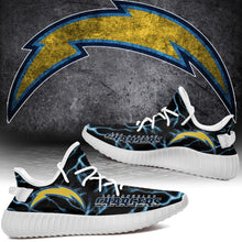 Load image into Gallery viewer, Los Angeles Chargers NFL Like Yeezy Shoes Lightning Black Edition Gift For Fans T0811-V08-17