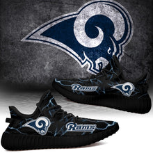 Load image into Gallery viewer, Los Angeles Rams NFL Like Yeezy Shoes Lightning Black Edition Gift For Fans T0811-V08-16