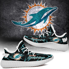 Load image into Gallery viewer, Miami Dolphins NFL Like Yeezy Shoes Lightning Black Edition Gift For Fans T0811-V08-15