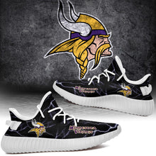 Load image into Gallery viewer, Minnesota Vikings NFL Like Yeezy Shoes Lightning Black Edition Gift For Fans T0811-V08-14