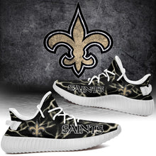 Load image into Gallery viewer, New Orleans Saints NFL Like Yeezy Shoes Lightning Black Edition Gift For Fans T0811-V08-12