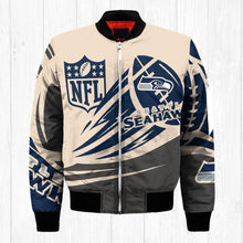 Load image into Gallery viewer, Seattle Seahawks NFL Balls Bomber Jacket Apparel Gift For Fans L0711-08
