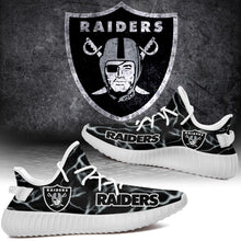 Load image into Gallery viewer, Oakland Raiders NFL Like Yeezy Shoes Lightning Black Edition Gift For Fans T0811-V08-8