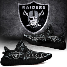 Load image into Gallery viewer, Oakland Raiders NFL Like Yeezy Shoes Lightning Black Edition Gift For Fans T0811-V08-8