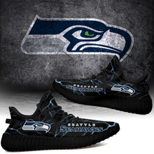 Load image into Gallery viewer, Seattle Seahawks NFL Like Yeezy Shoes Lightning Black Edition Gift For Fans T0811-V08-4