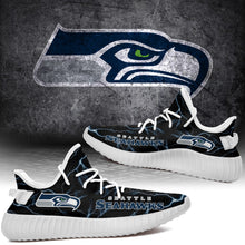 Load image into Gallery viewer, Seattle Seahawks NFL Like Yeezy Shoes Lightning Black Edition Gift For Fans T0811-V08-4