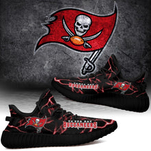 Load image into Gallery viewer, Tampa Bay Buccaneers NFL Like Yeezy Shoes Lightning Black Edition Gift For Fans T0811-V08-3