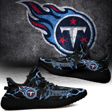 Load image into Gallery viewer, Tennessee Titans NFL Like Yeezy Shoes Lightning Black Edition Gift For Fans T0811-V08-2